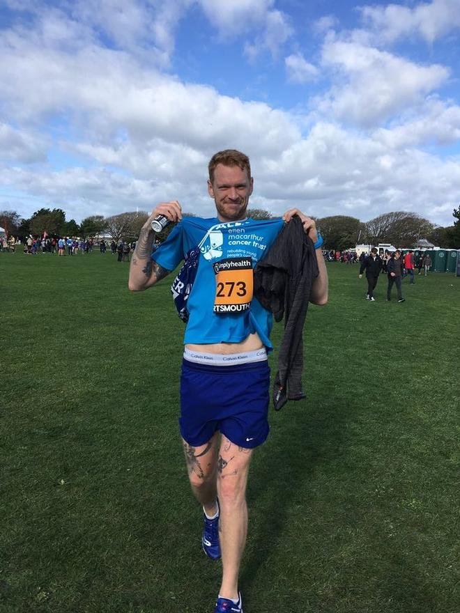 Musto's Alex Russell took part in the Great South Run to raise funds for the Ellen MacArthur Cancer Trust. © Ellen MacArthur Cancer Trust